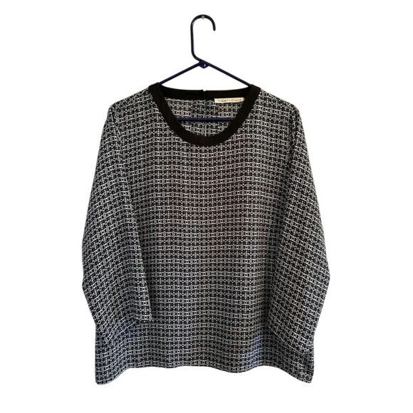 Violet & Claire Career Blouse Womens XL Blue & White 3/4 Sleeves Summer Top - Picture 8 of 17